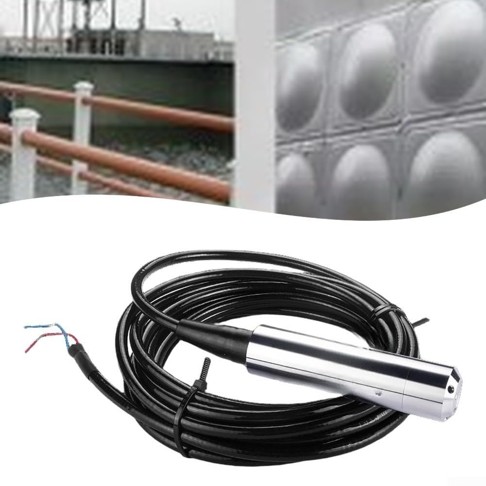 Capteur de niveau avec 4 sorties 20 mA pour réservoirs d'eau de feu et eaux usées avec design incliné à quatre trous anti-encrassement (5 mètres)