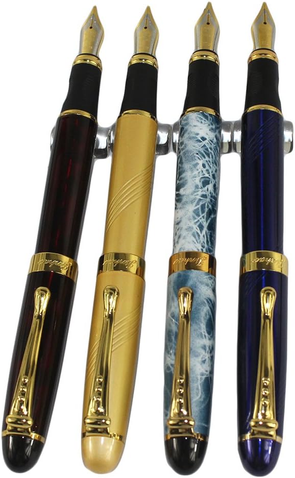 4 PCS in Set Gullor 450 Fountain Pen in 4 Colors (Elegant Colors) with Pen Pouch