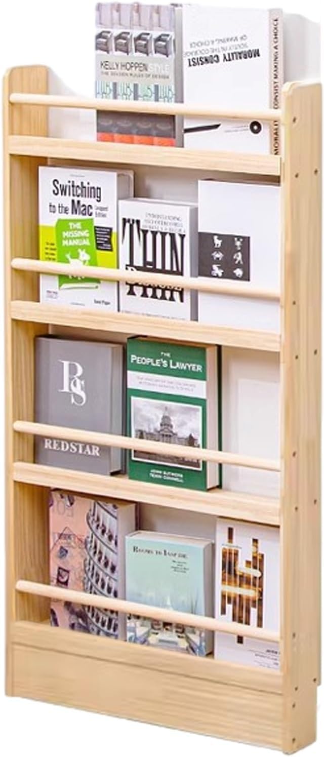 Présentoir de livrets en bois noble, meuble d'angle esthétique pour salon et chambre