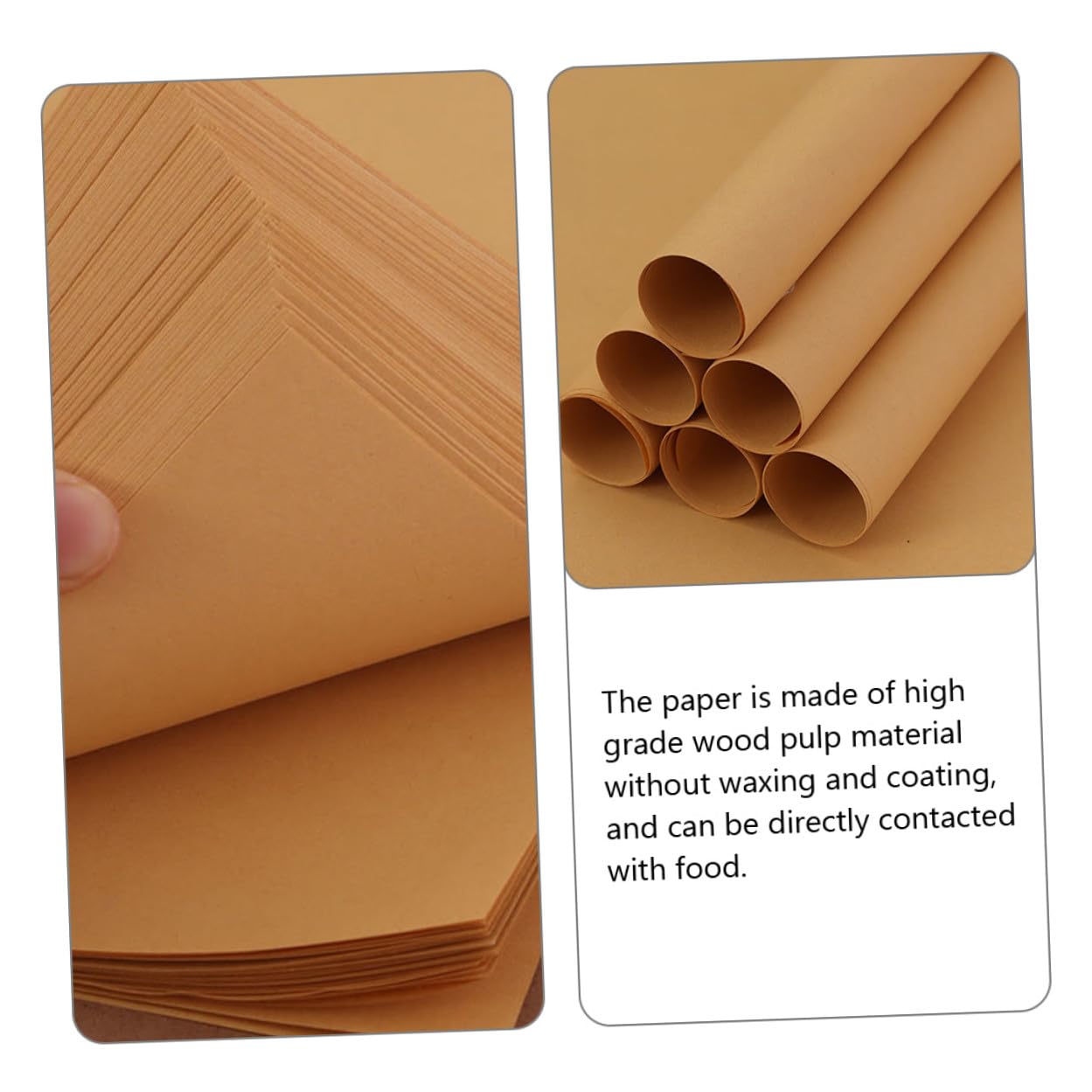ABOOFAN 300 hojas Papel de Envolver Alimentos Papel Apto para Contacto con Comida Resistente y Desgarro para Sándwiches Pan y Queso y Snacks