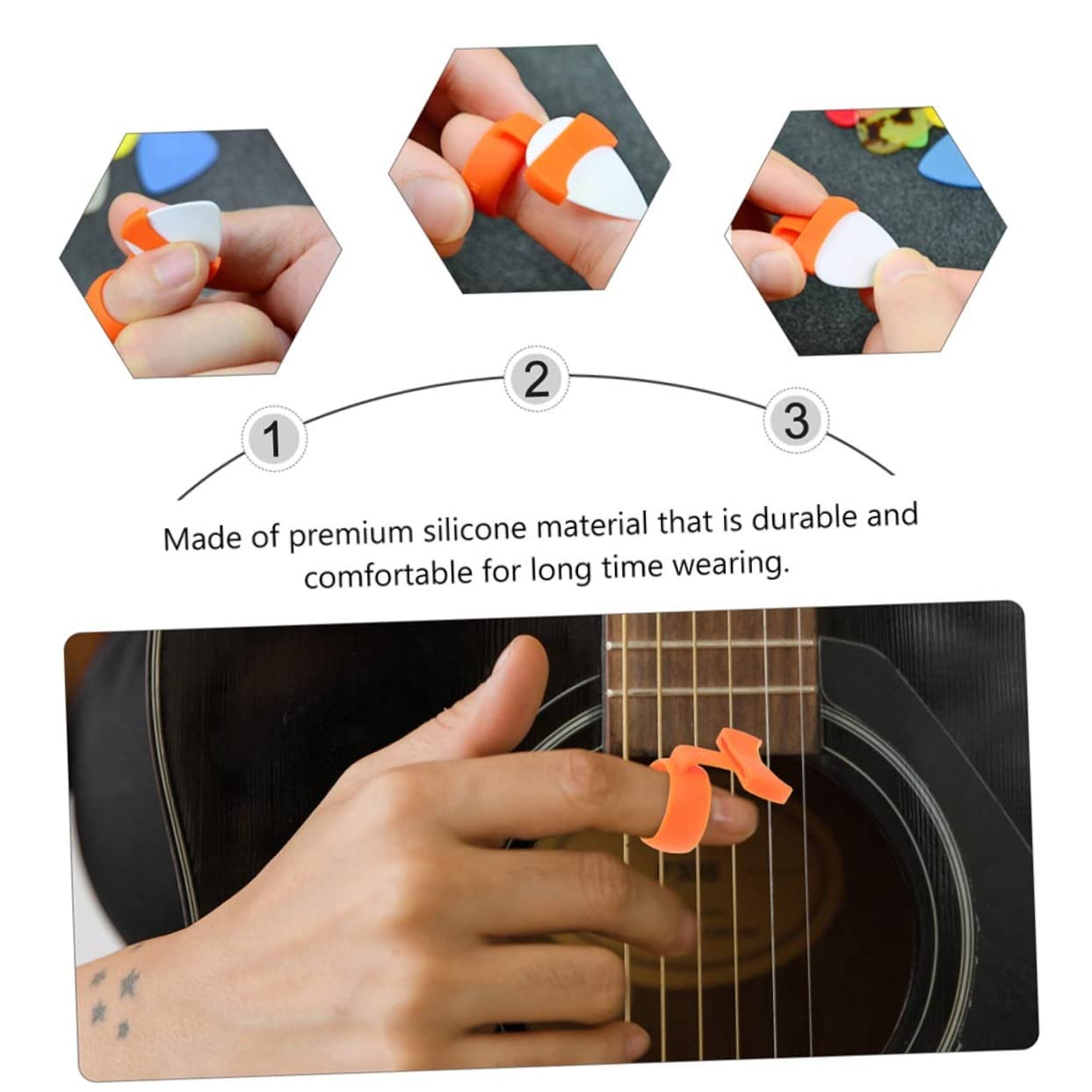 TOYANDONA 8stücke Guitar Picks Rutschfeste Fingerhüllen Für Gitarrenanfänger Tragbar Und Leicht Praktische Aufbewahrung Für Plektren Für Unterwegs Und Beim Üben
