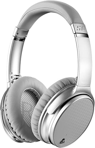 Siroflo Cuffie Bluetooth senza fili anti-rumore stereo Bluetooth 4 1 ore tempo riproduzione modalit Bluetooth wireless per telefono PC TV viaggio lavoro colore platino Siroflo Cuffie Bluetooth senza fili anti-rumore stereo Bluetooth 4 1 ore tempo riproduzione modalit Bluetooth wireless per telefono PC TV viaggio lavoro colore platino