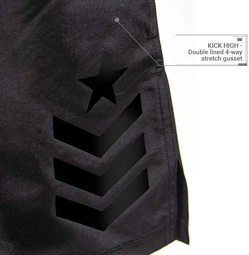 Miniatura 7 de Revgear Pantalones cortos de artes marciales de artes marciales de primera calidad para niños, duraderos y cómodos, abertura lateral para patear