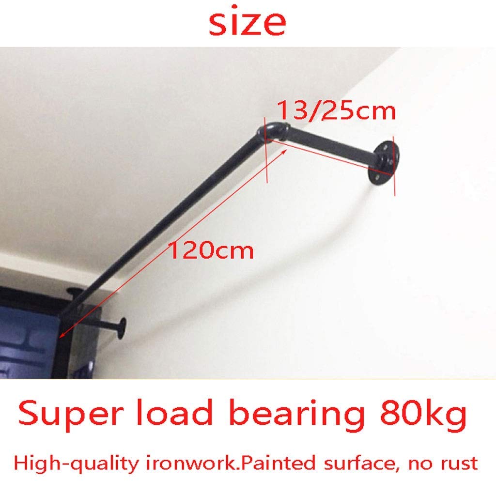 Generisch Dieser Wäscheständer zur Decken- und Wandmontage (120 cm) eignet Sich ideal als Kleiderstange, Garderobe, Wäscheleine, Kleiderbügel, für Wohnzimmer, Balkon, Schlafzimmer oder Badezimmer und