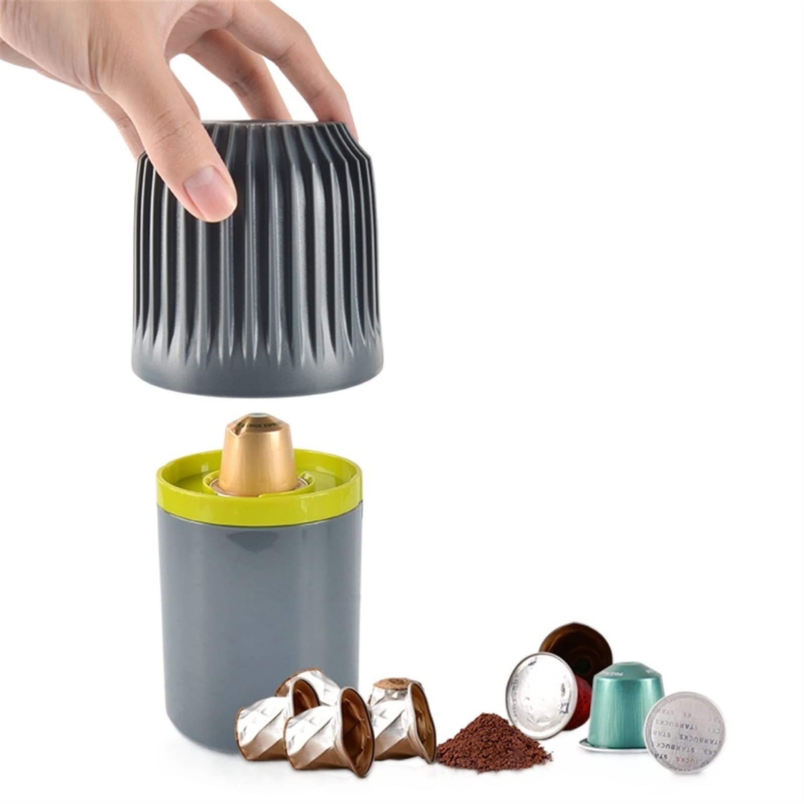 JINGYAN Storage Jars Plastic Coffee Recycler Tool Aluminum Capsules Grinds Box Capsule Recycling