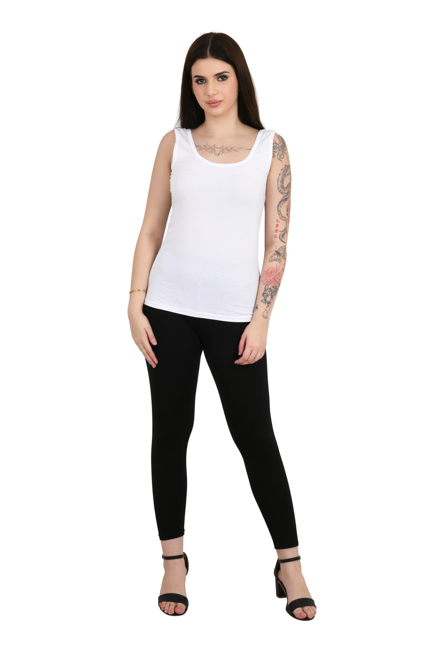 vk mart Women’s Slim Fit Lycra Cotton Tank Top Camisole – Seamless Stretchable Innerwear for Gym Yoga Layering Breathable Soft Moisture-Wicking & Anti-Bacterial Inner Top-picture-12