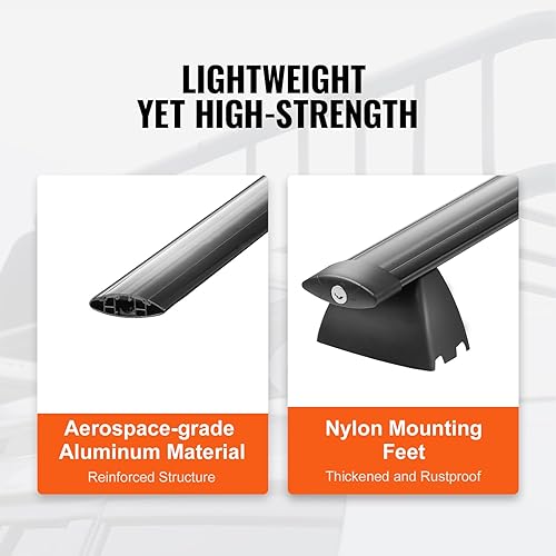 Miniatura 5 de VEVOR Barras transversales para portaequipajes, compatibles con Jeep Grand Cherokee 2011-2021 con rieles laterales ranurados, capacidad de carga de