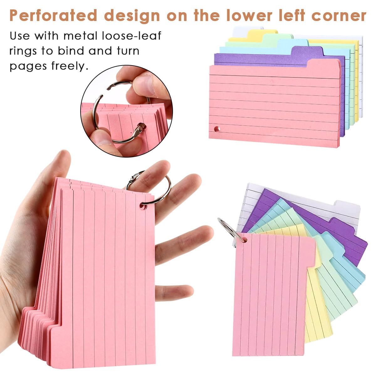 4Pcs Karteikarten Box A7, Kapazität 980 Blätter, Karteikartenbox A7 Für
