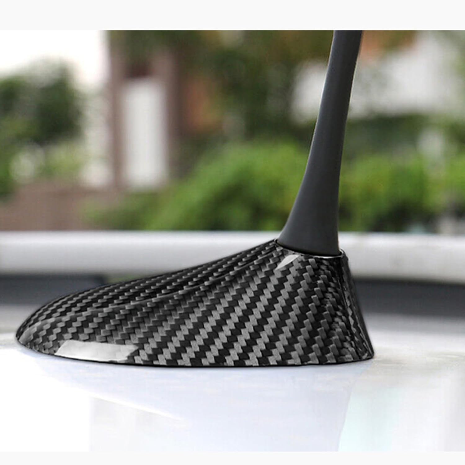 Car Shark Fin Roof Antenna Trim Cover for Fiat 500 Jeep Renegade 2004-2011 Dry Carbon Fiber