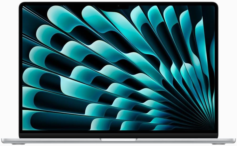 Apple 2023 MacBook Air laptop with M2 chip: 15.3-inch Liquid Retina display, 8GB RAM, 512GB SSD storage, backlit keyboard, 1080p FaceTime HD camera, Touch ID. Works with iPhone/iPad; Silver