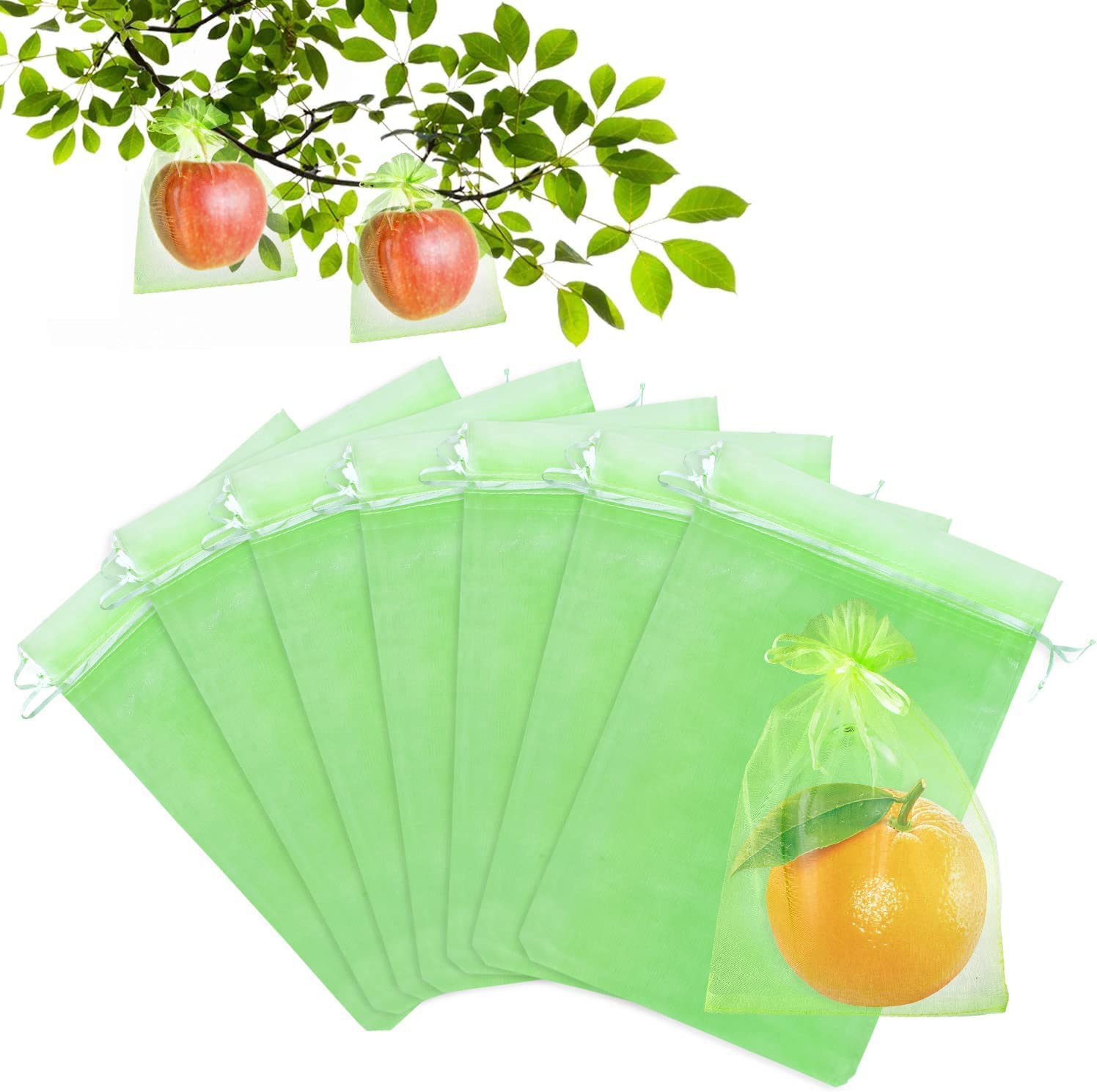 50x Obstbeutel Vogelschutz - Wiederverwendbare Vliesbeutel Für Äpfel & Orangen