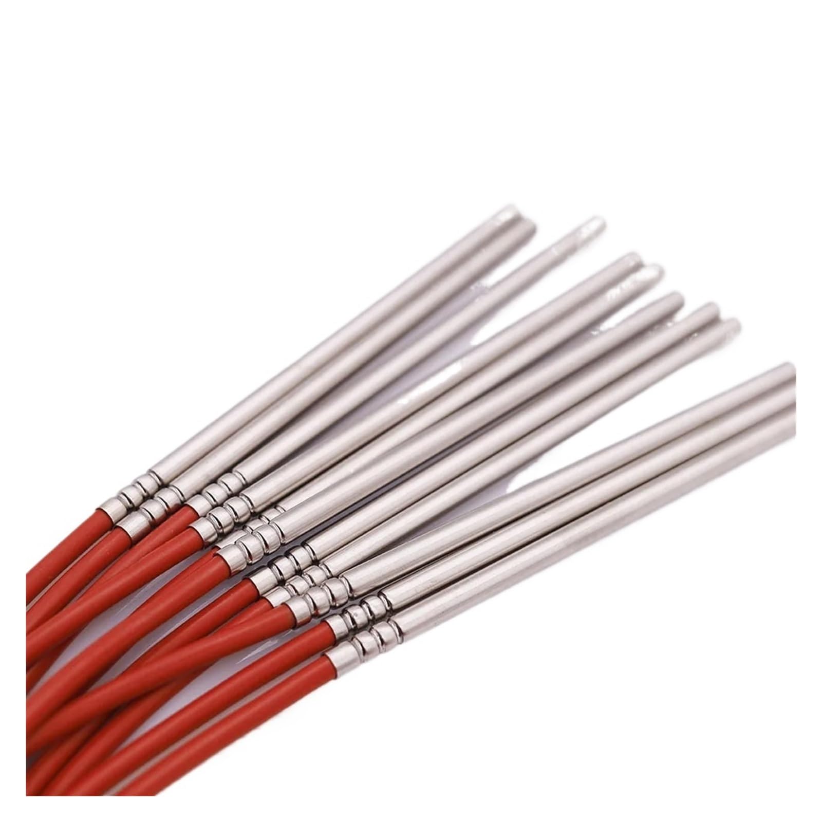 Mtmxalbbr With 2M Cable 5Pcs A Class 6*140Mm 3 Wire Type Pt100 Waterproof Temperature Probe High Thermocouple Sensor With Silicon Cable(With 2M Cable)