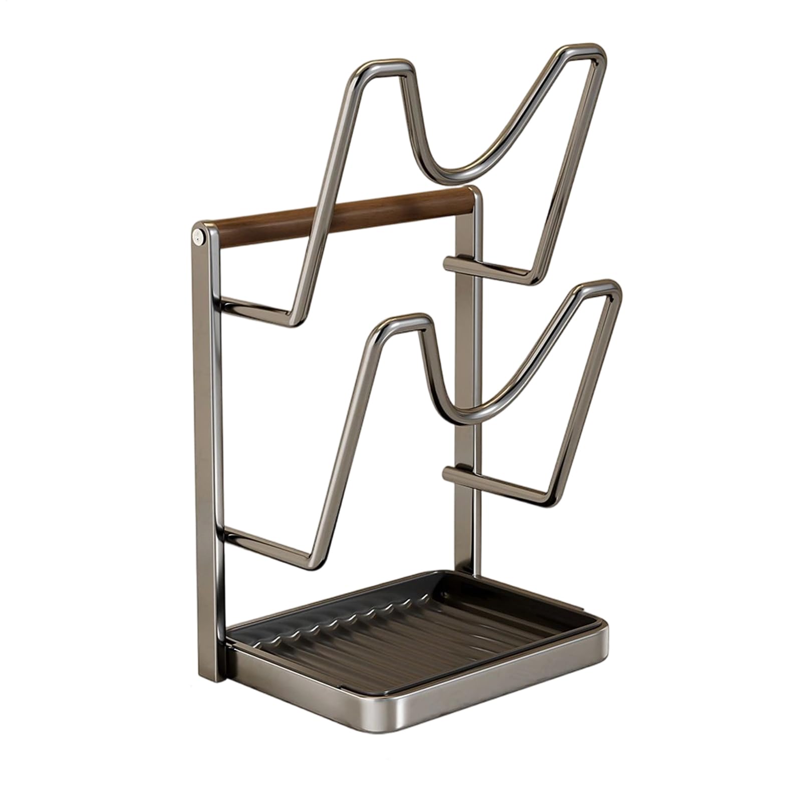 Soporte para tapa de olla y tablas de cortar extraíble para organizar la encimera