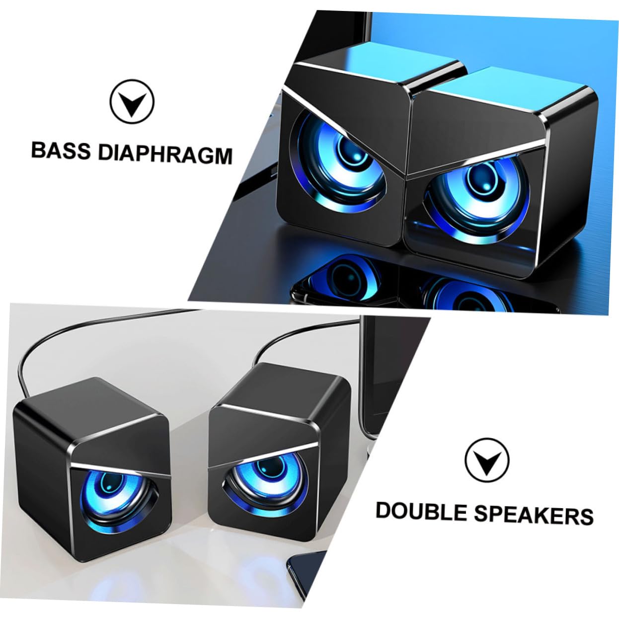 Altavoces para Ordenador de Escritorio Creativos Conexión USB Hogar Altavoz Externo para PC Altavoz para Computadora para Oficina