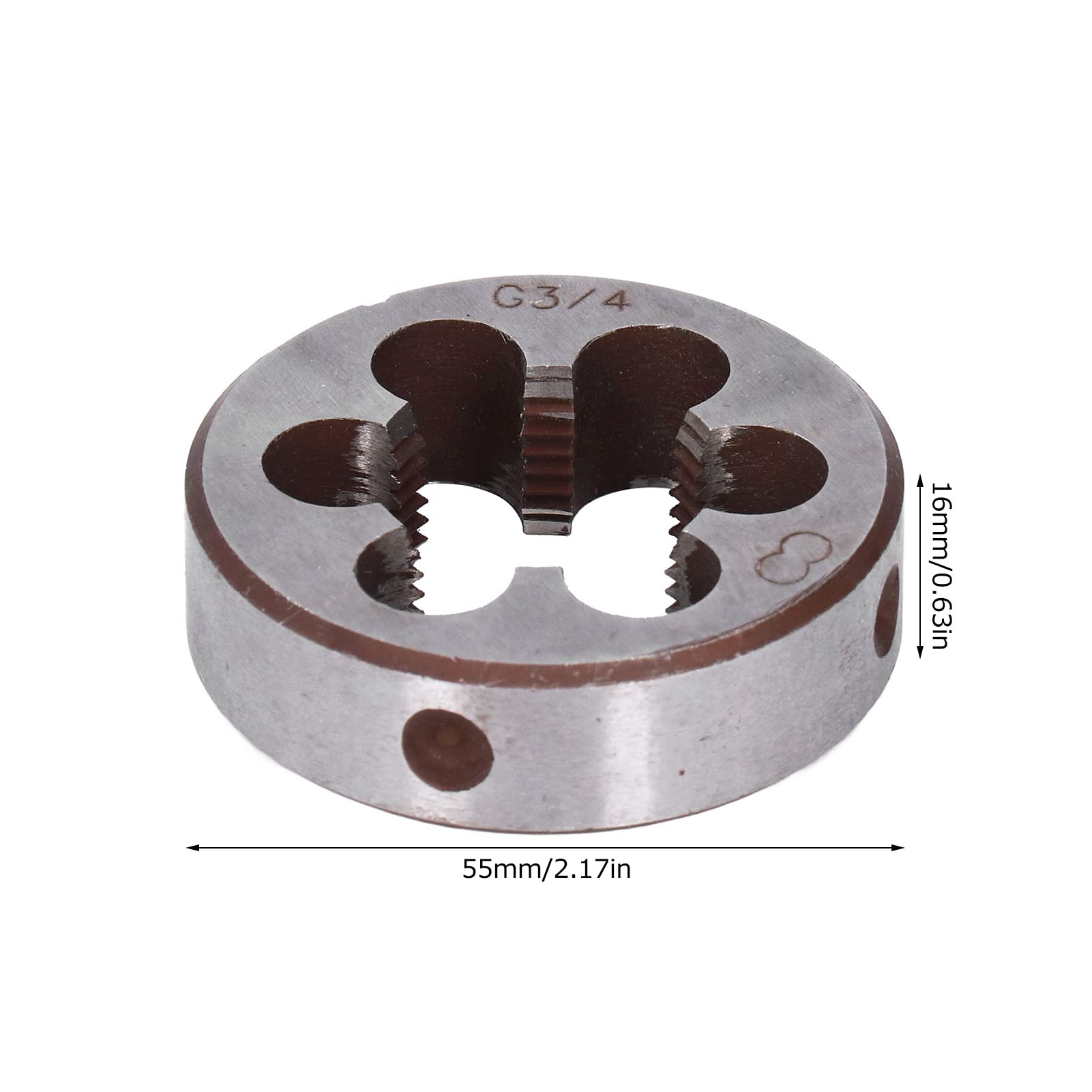 Nimomo Filiera per tubi G3/4 Filiera tonda cilindrica a vite dritta per maschi filettatori G3/4 utensili manuali