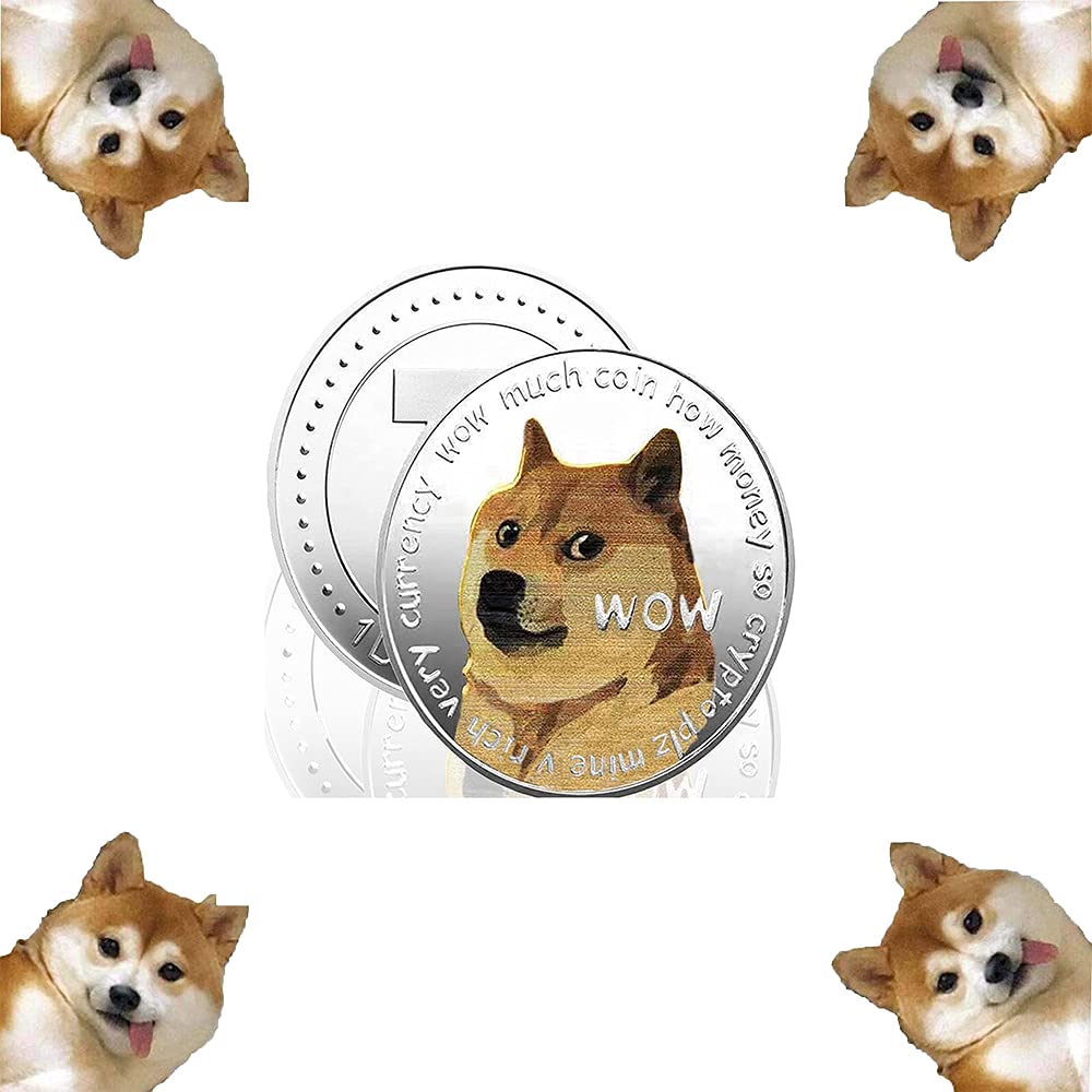 Silver Dogecoin Coins Commemorative 2021 New Collectors Plated Doge Coin 1  Pcs | #3835078219