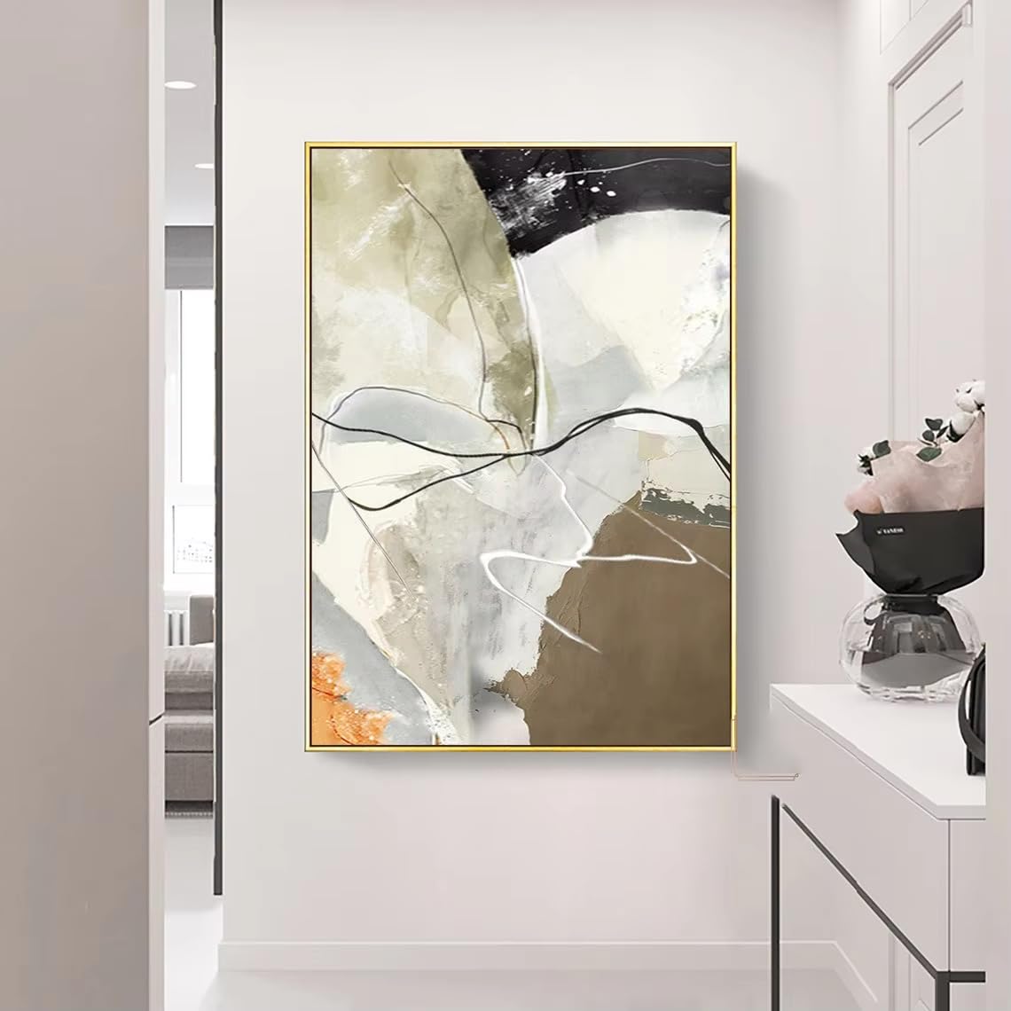 DFZEWKI Abstract Canvas Art Large Canvas Wall Art Modern for Living Room Home Decor(70x100cm(28x39in)/No frame)
