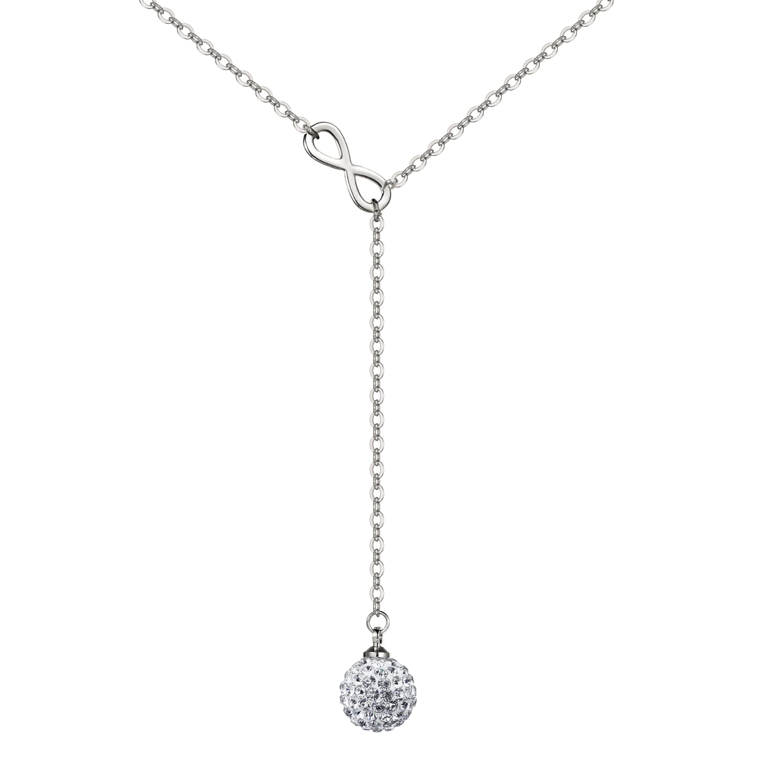 Philip JonesSilver Plated Infinity Lariat Necklace Created with Zircondia® Crystals