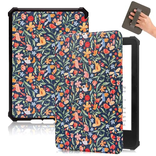 Fancity Funda para Kindle Paperwhite de 6 pulgadas de 5ª/6ª/7ª generación, funda suave con correa de mano, función inteligente de apagado y encendido automático para Kindle Paperwhite 1/2/3 (versiones