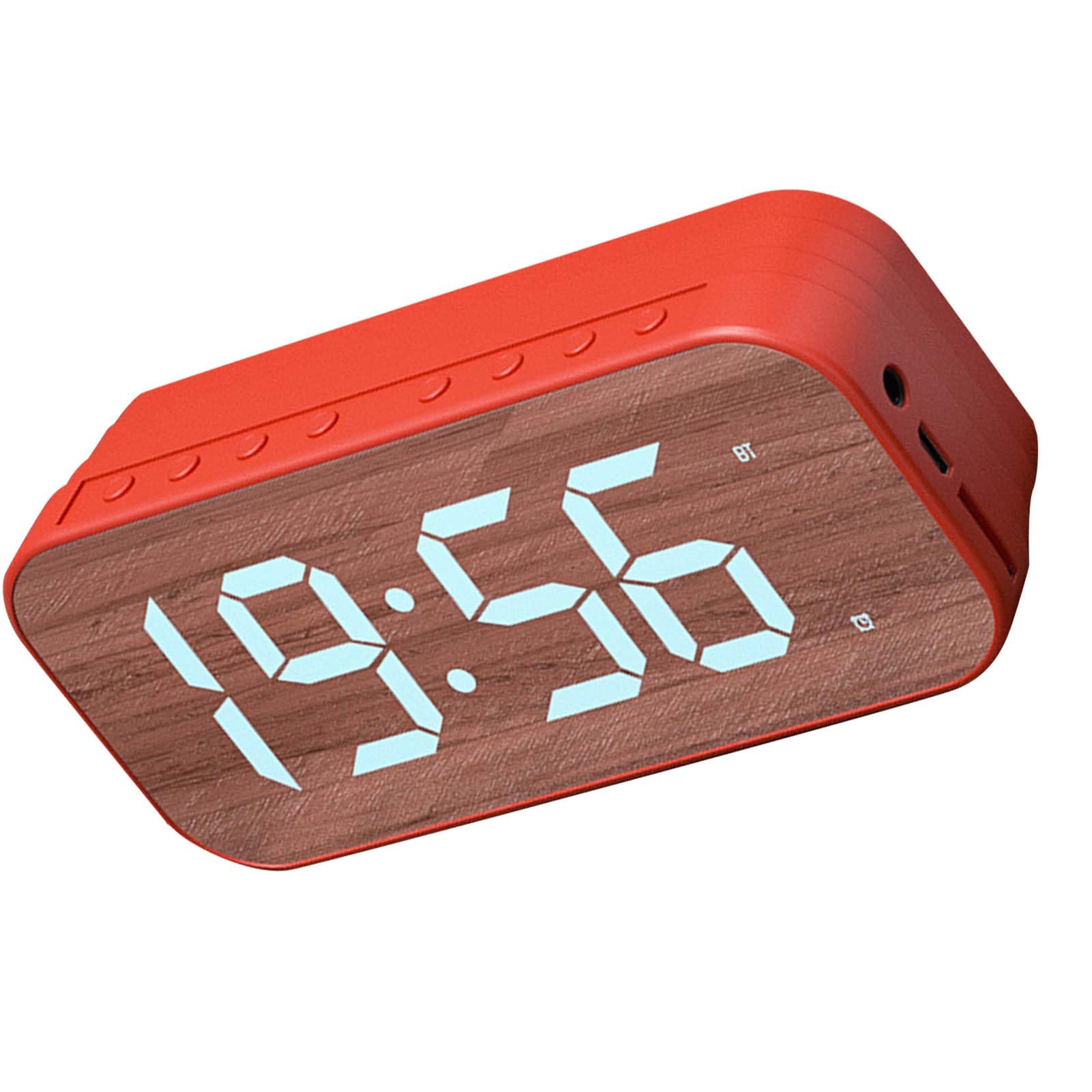 Zerodis Bedside Alarm Clock, front view showing digital time display and BT indicator.