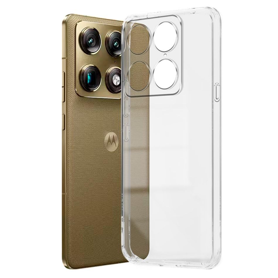 Image of Fashionury Crystal Clear Case for Motorola Signature 5G | Yellowing Resistance | Transparent TPU Silicone | Raised Camera Lips | Slim Transparent Cover