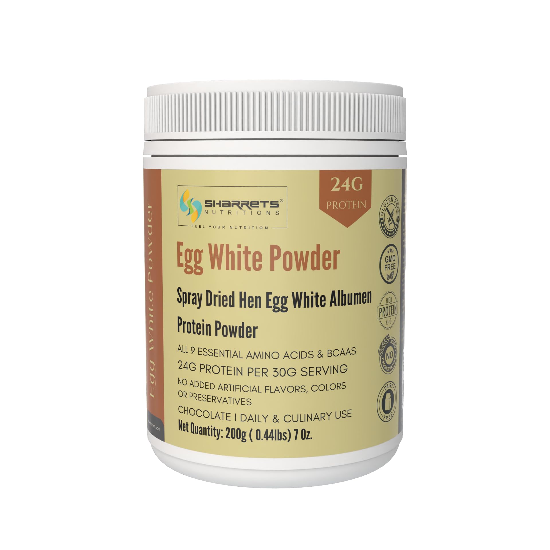Sharrets Egg White Albumen Protein Powder with Cocoa -200g -Ideal for fitness enthusiasts and health-conscious individuals.