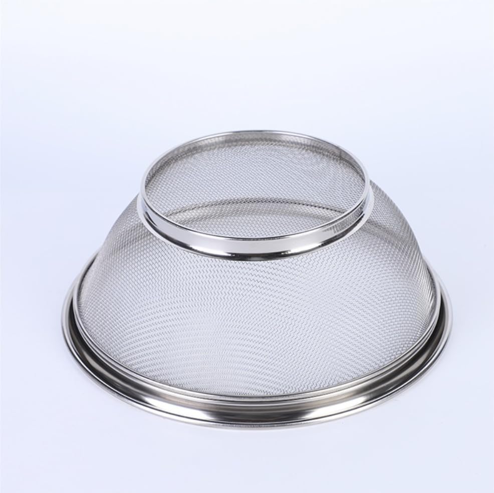 3-teiliges Edelstahlsieb mit Netz - Verschachtelbares Siebset 22/25/28 cm