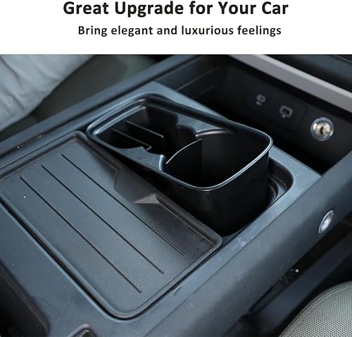 Miniatura 5 de YIWANG Consolas centro de coche titular de la taza para Land Rover Defender 90 110 2020-2022 organizador multifunción caja de almacenamiento