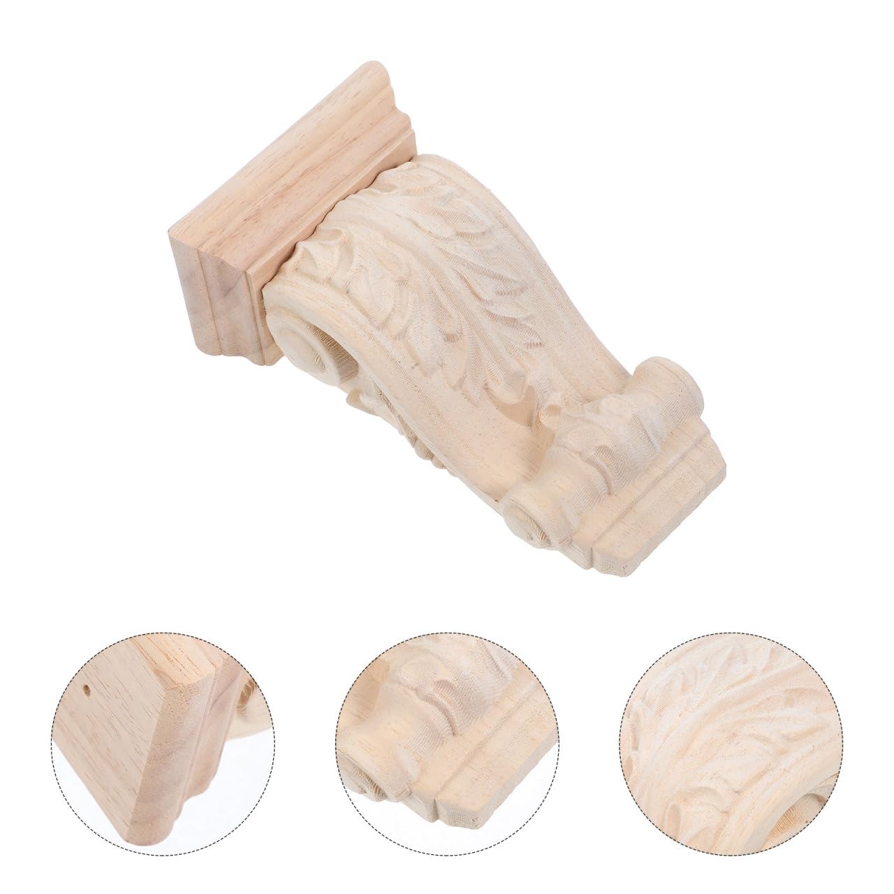 Columna de madera maciza tallada con estilo europeo decoración de madera romana esquina de columna para decoración del hogar
