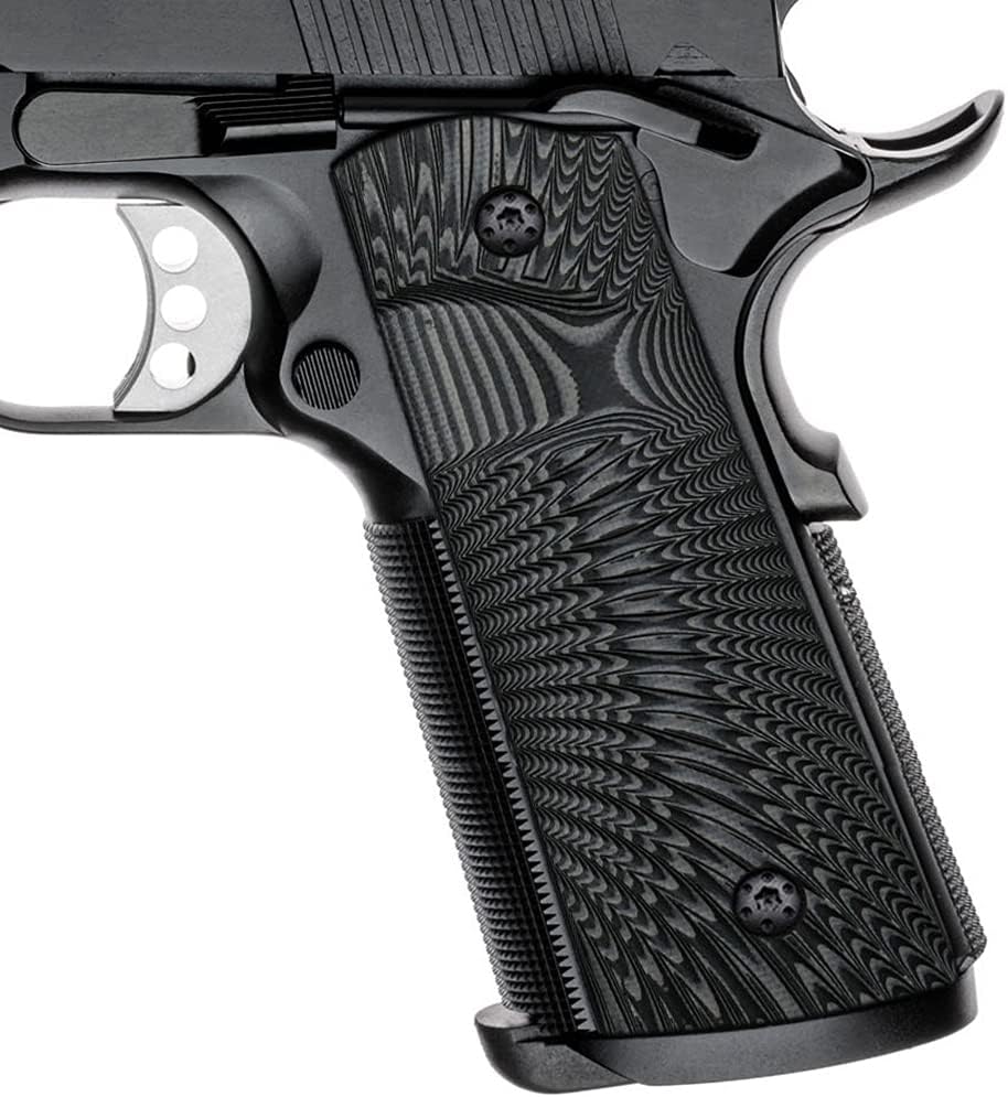- Cool Hand 1911 G10 Grips, Black Screws Included, Full Size (Government/Commander), Magwell Cut, Big Scoop, Ambi Safety Cut, Sunburst Texture