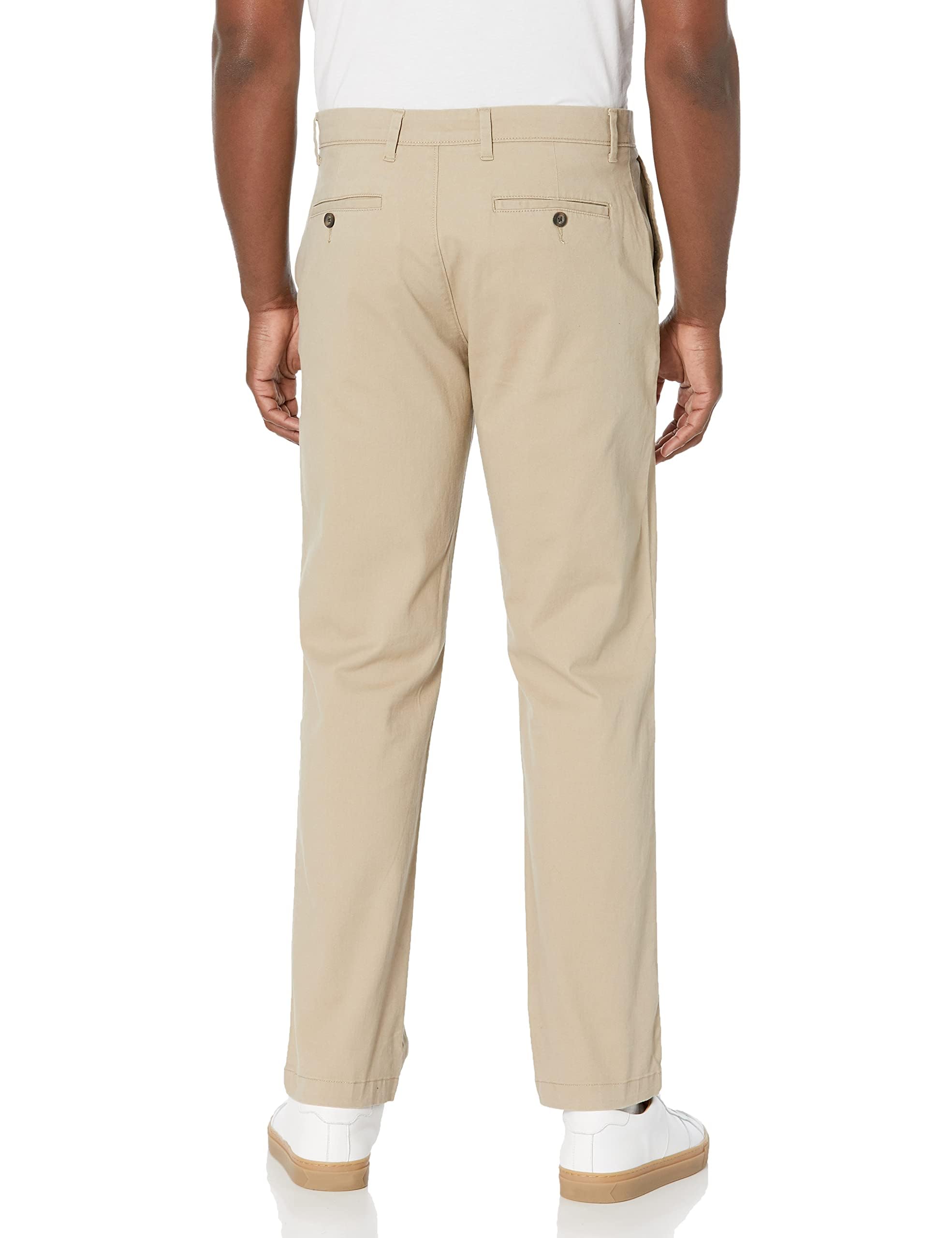 Amazon Essentials Uomo Pantaloni Chino Elasticizzati Casual Dritti