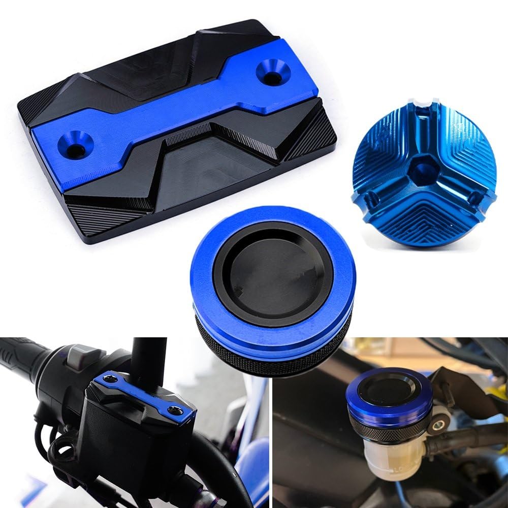 Tapón Llenado Aceite Del Motor Tapa Del Depósito De Líquido De Freno Delantero Y Trasero Para Motocicleta XJ6 XJ6F XJ6N DIVERSION 2010-2013 2014 Tapa De Llenado De Aceite Del Motor(Negro,1Set)