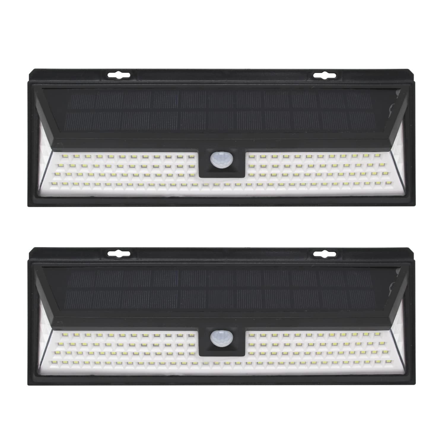 118 LED Solar Lights Outdoor, Upgraded Solar Motion Sensor Security Lights - Solar Powered Lights Waterproof Wireless Wall Lights Solar Lamps Garden Fence Lights with 3 Modes for Outside (2 Pack)