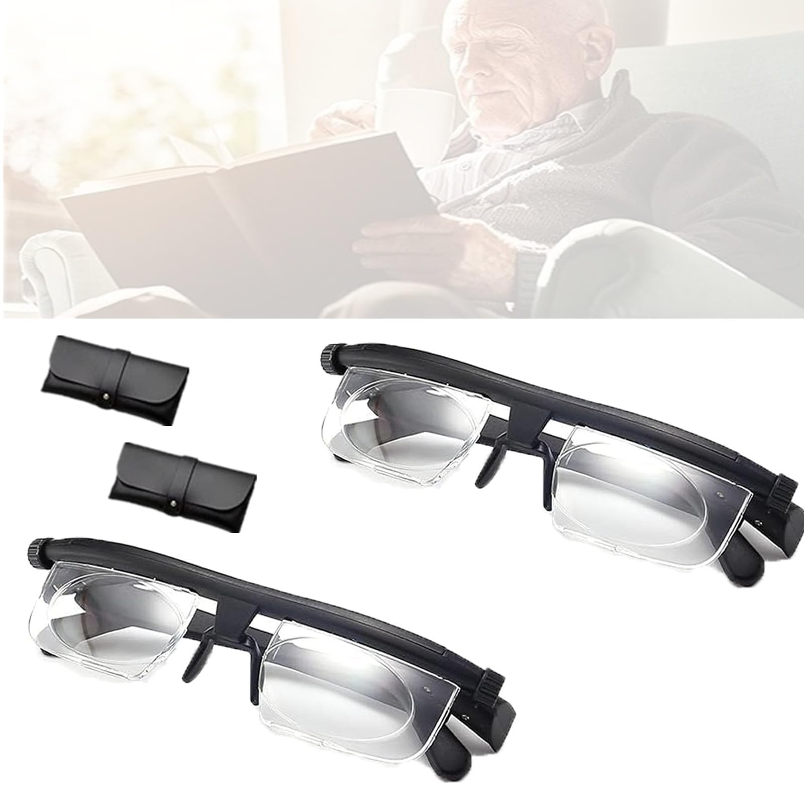 Adjustable Reading Glasses Men, Adjustable Glasses For Women, For Men & Women