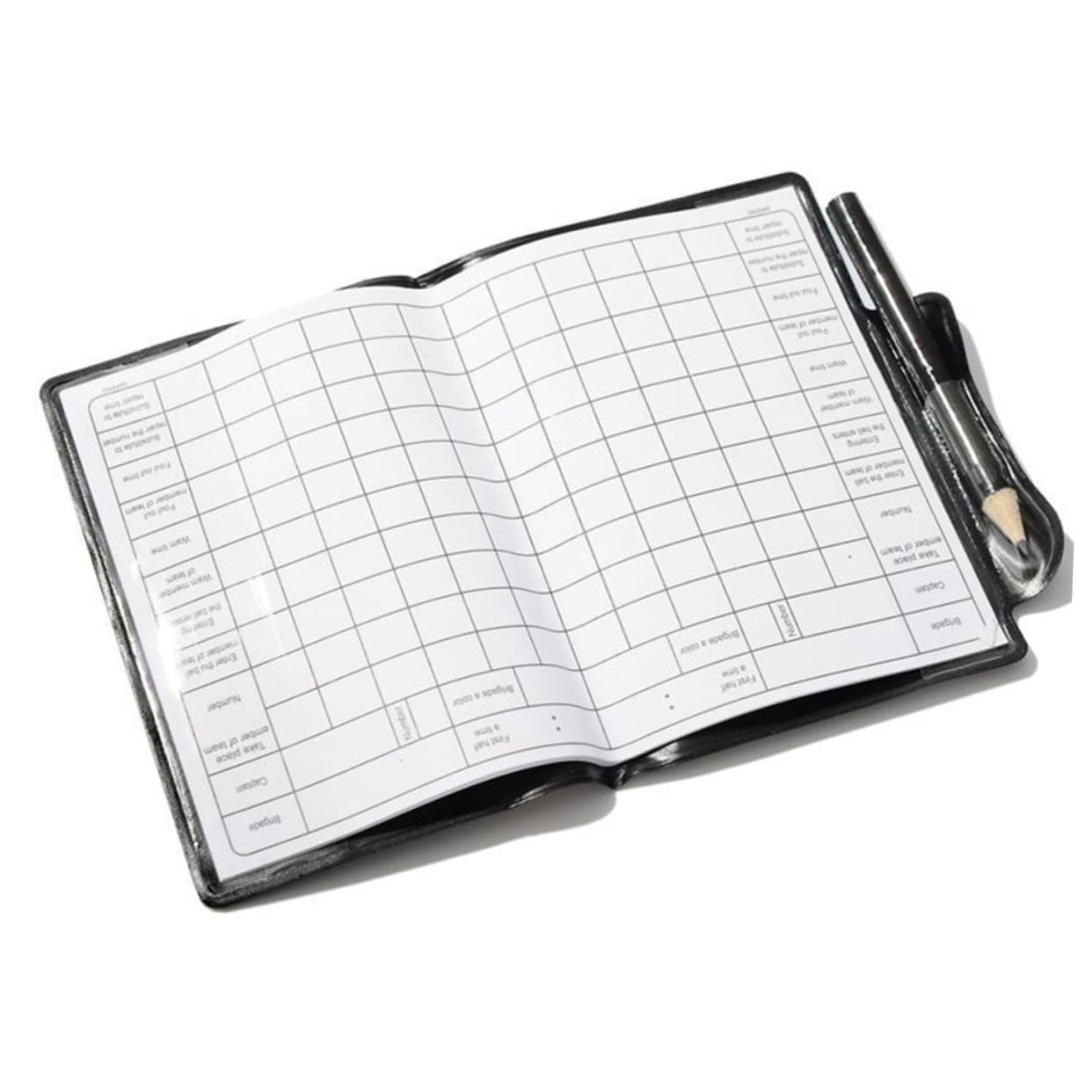 VANZACK 4-Pack Soccer Referee Warning Cards Pencil Leather Wallet Set for Football Officials