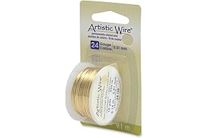 Artistic Wire 24 Gauge Tarnish Resistant Brass Craft Jewelry Wrapping Wire