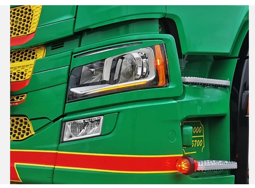 Rivestimento per sopracciglio del faro in plastica ABS Evil Eye, compatibile con Scania R/S (2017+ Next Gen)