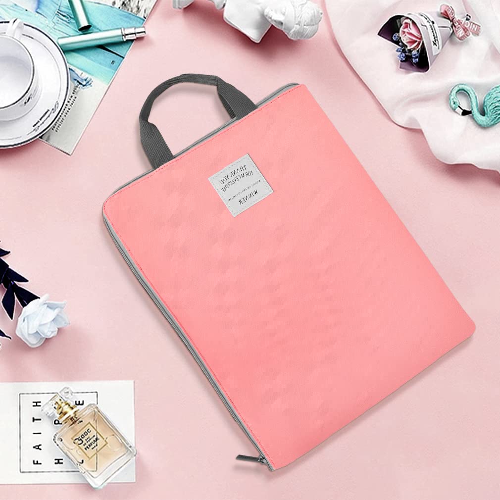iSuperb® Organiseur de documents A4 avec support pour iPad, sac étanche et spacieux pour homme et femme (rose)