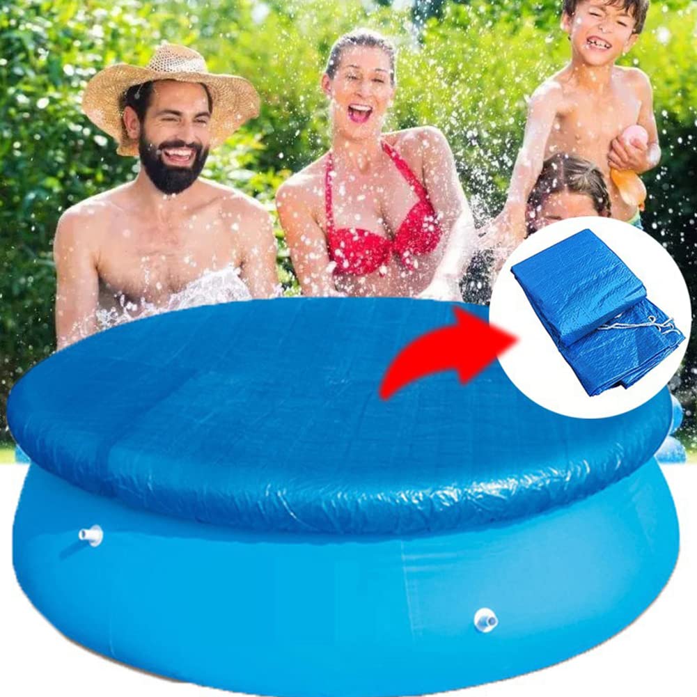 Copertura per Piscina Rotonda, Telo di Copertura per Piscina Rettangolare, Copertura Antipolvere per Piscina, Telone di Copertura per Piscina per Familiare Piscina, Piscina Fuori Terra 366x366cm