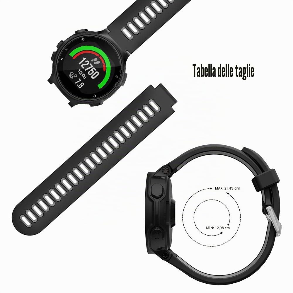 Cinturino Forerunner 735XT, Cinturini di Ricambio per polso Silicone con Sgancio Rapido per Forerunner 735XT 235 235Lite 230 220 620 630