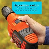 Vista 4 de BLACK+DECKER Taladro percutor, 6.5 amperios, 1/2 pulgada (BEHD201)