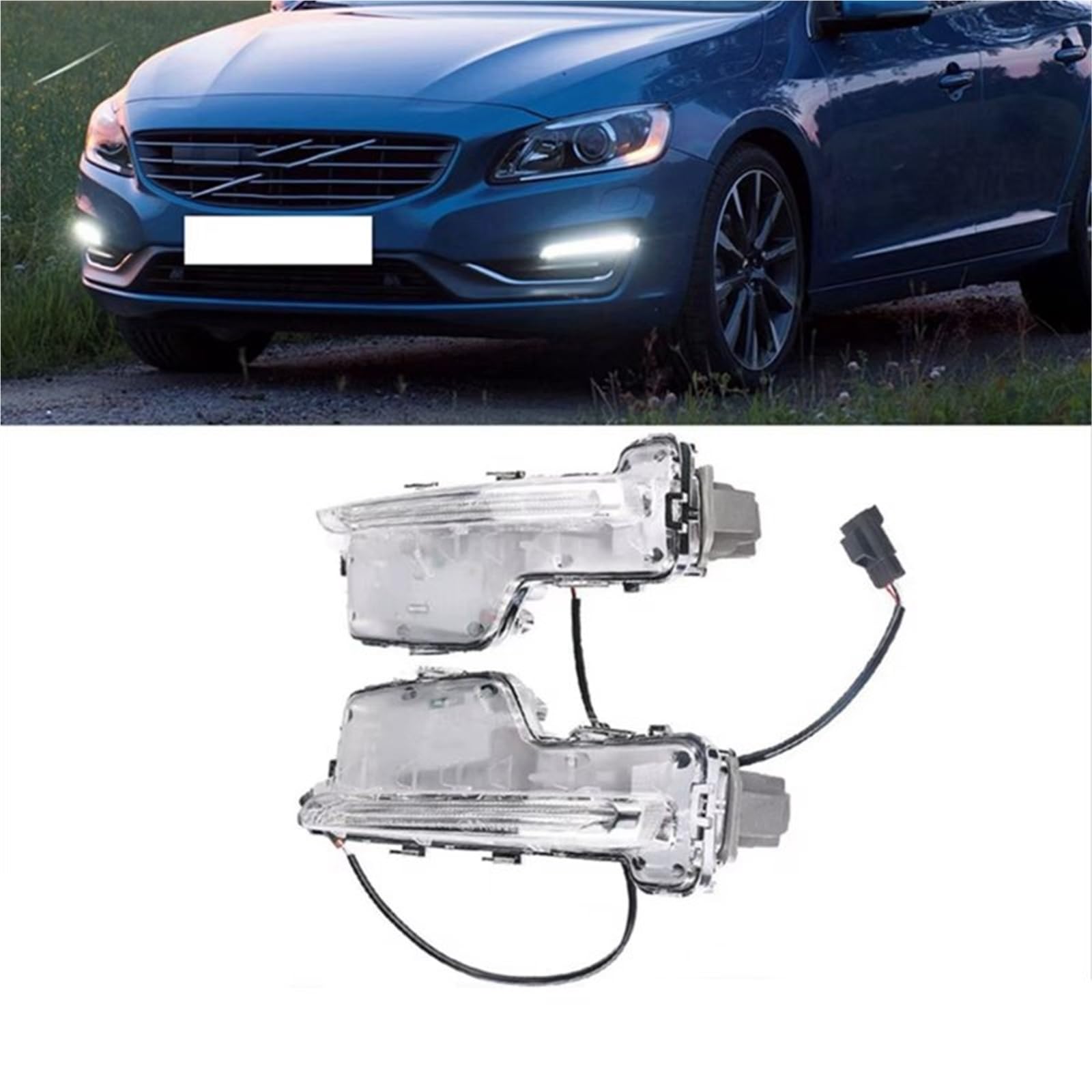 Dinamiche Indicatori direzione Compatibile con Volvo per S60L S60 2014 2015 2016 2017 2018 Fendinebbia Anteriori DRL Fendinebbia Luci Diurne Luci D'angolo OEM: 31434567 31434568