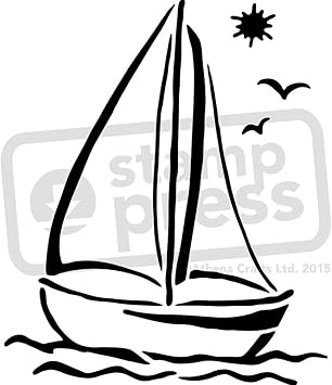 Stamp Press A4 Segelboot Wandschablone Vorlage Ws00000265 Amazon De Baumarkt