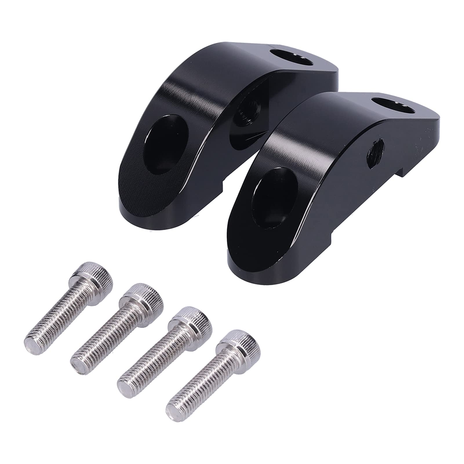 Kit Adattatore per Estensione Specchio Aramox Adatto per DOWNTOWN 300I, Kit Adattatore per Specchietto Retrovisore Nero in Lega di Alluminio Lavorato a CNC