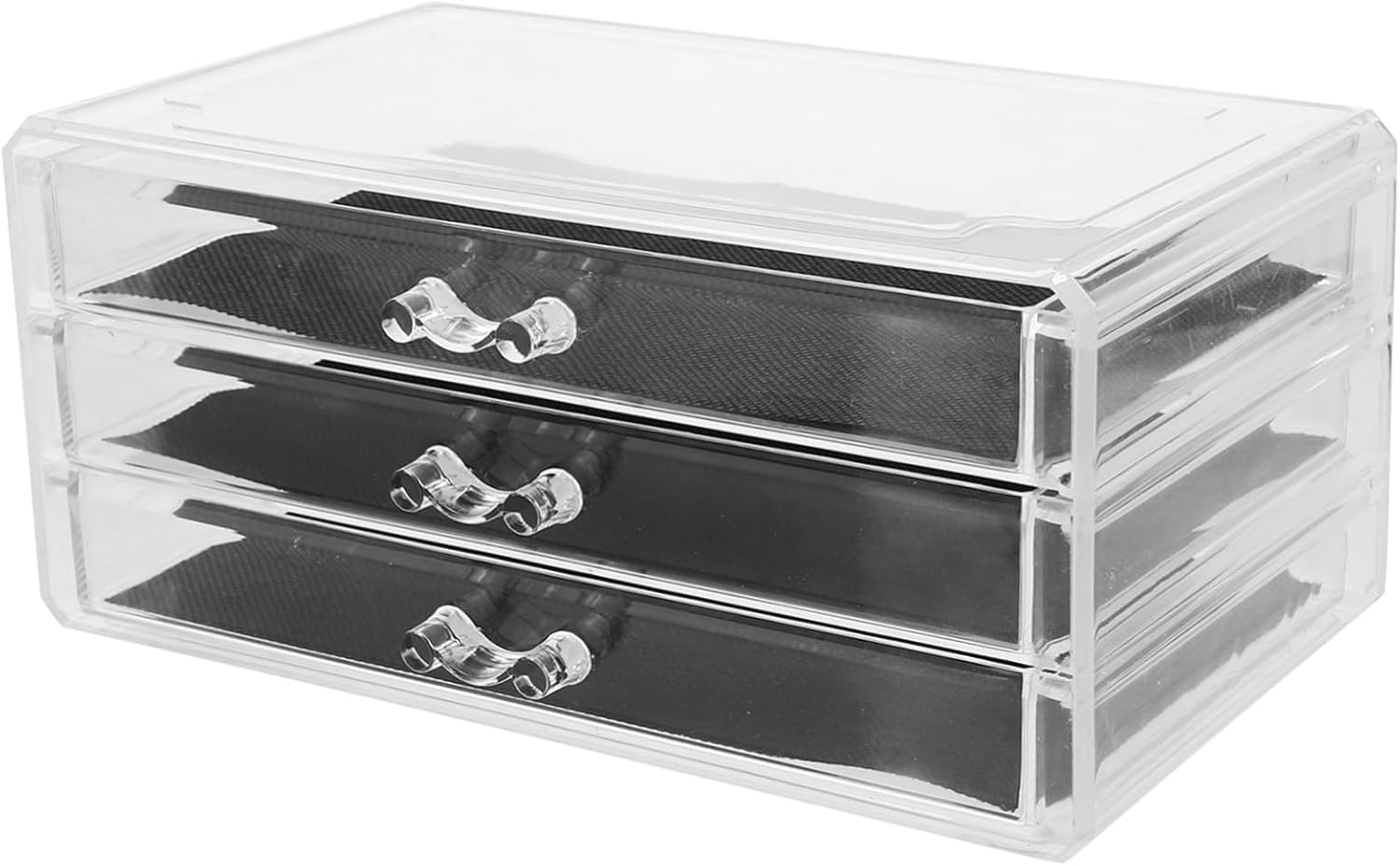 Acrylic Storage Box Three Layer Drawer Organizer for Jewelry Cosmetics