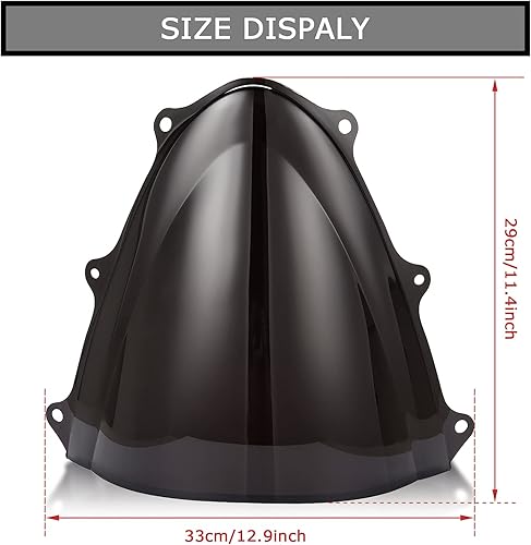 Miniatura 4 de PSLER Parabrisas doble burbuja para Suzuki GSXR600 GSXR750 K11 2011-2023 negro