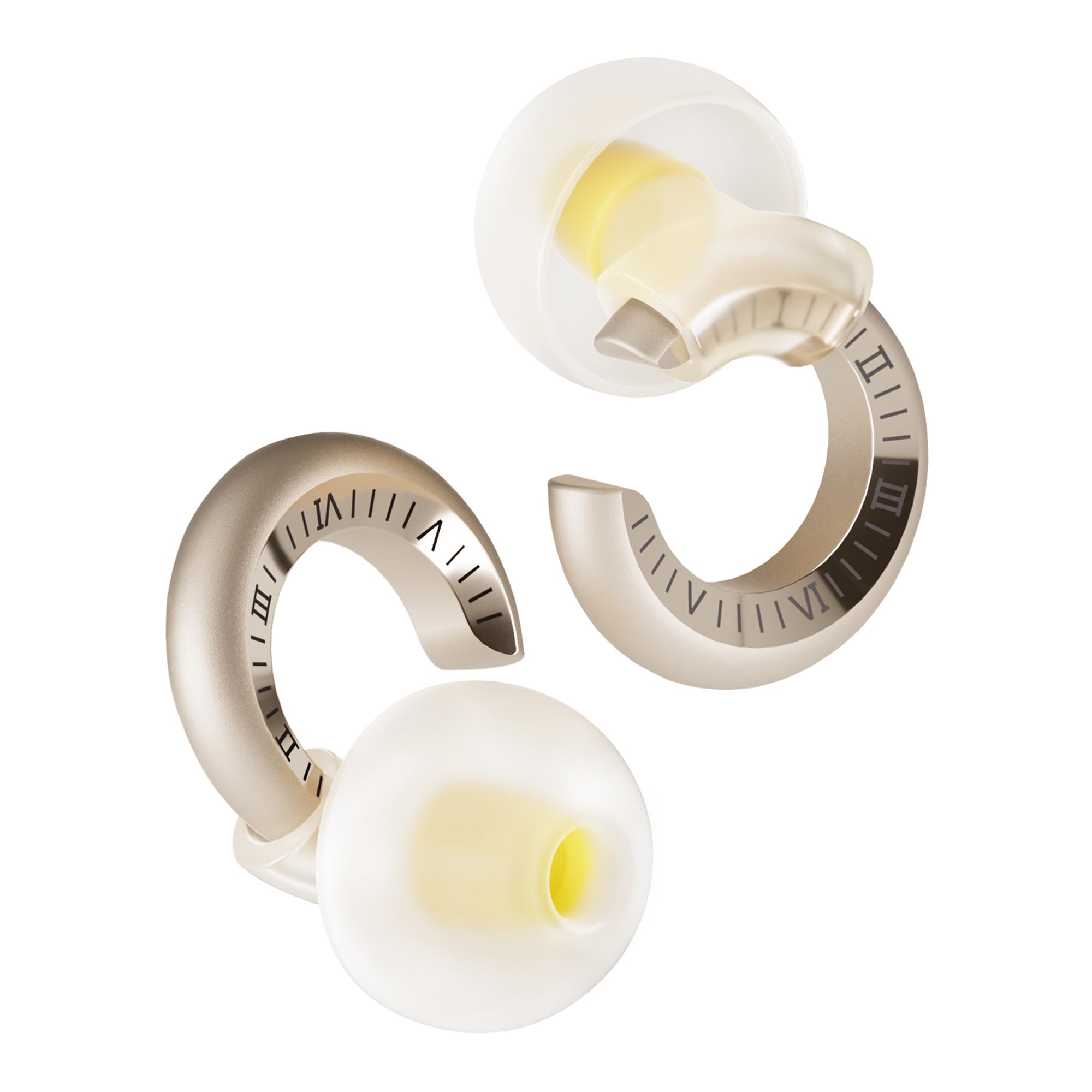 DCSIMASI Medical Grade Silicone Ear Plugs for Sleeping, 18-28dB Adjustable Noise Cancelling, C-Shaped Ear Plugs for Concerts, Travel, Working