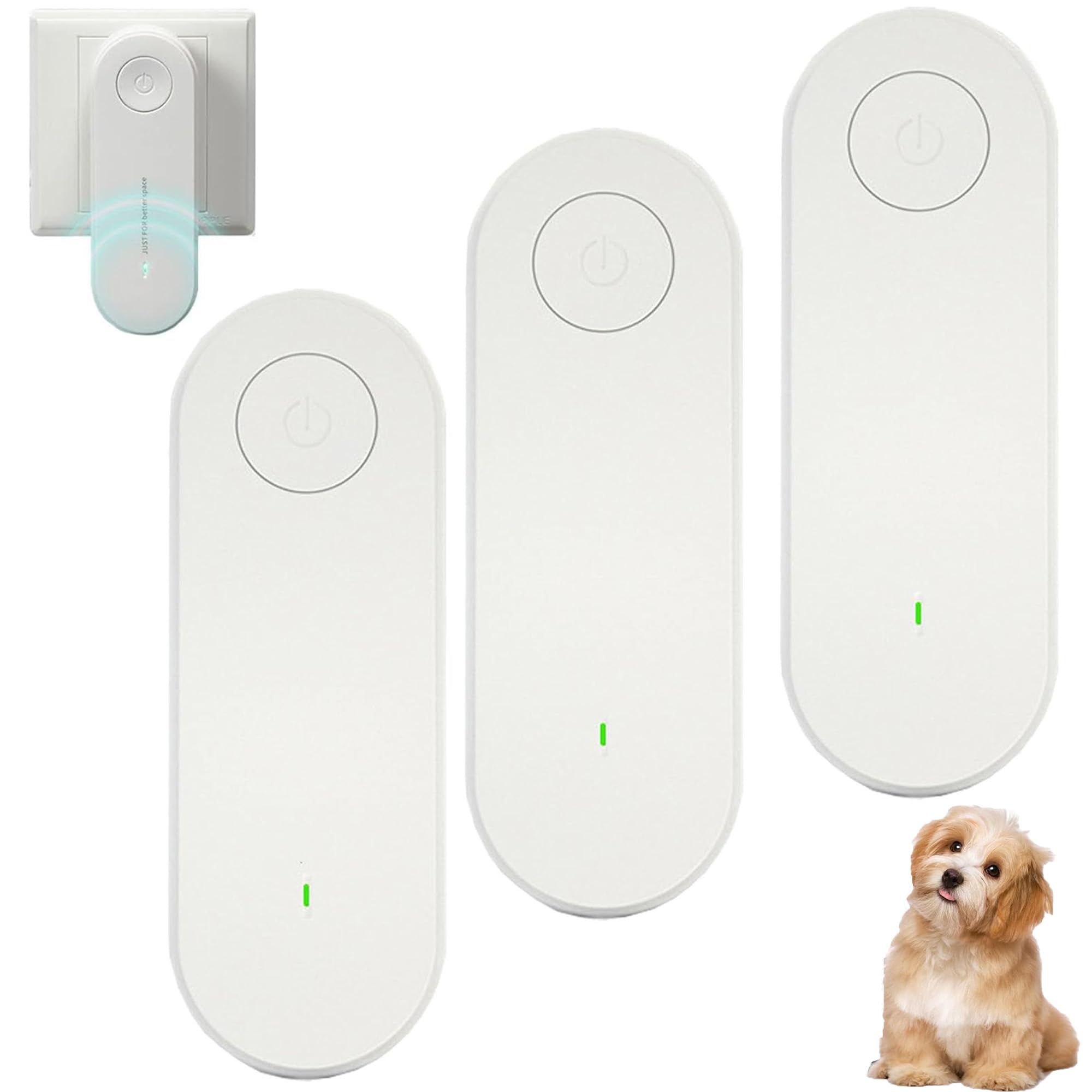 Wudli White Air Purifiers For Home, Air Purifier Plug In, Remove Smell For Pets Only, Air Purifier For Smoke Pet Dander Odors (White)(3)