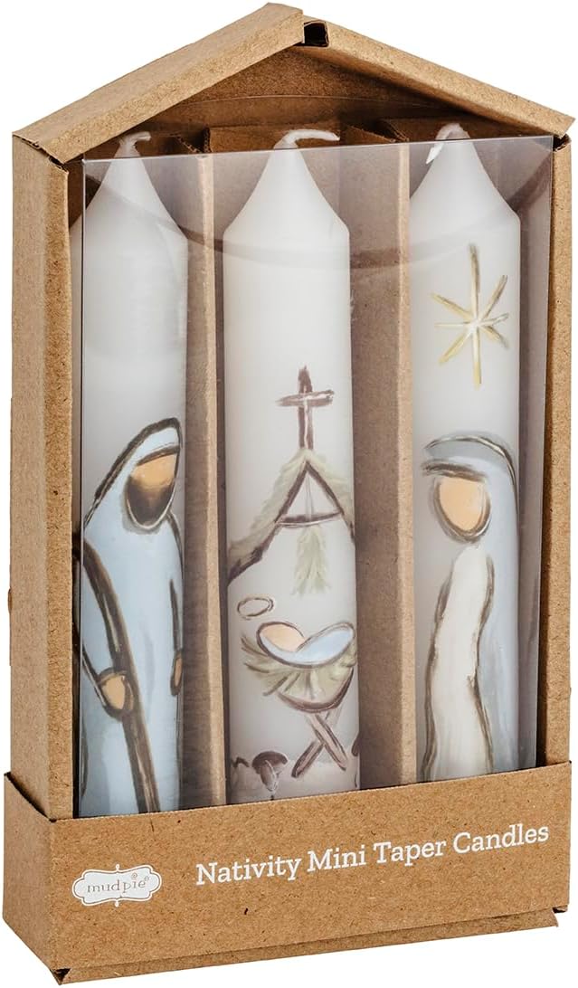 Mud Pie Christmas Nativity Mini Taper Set
