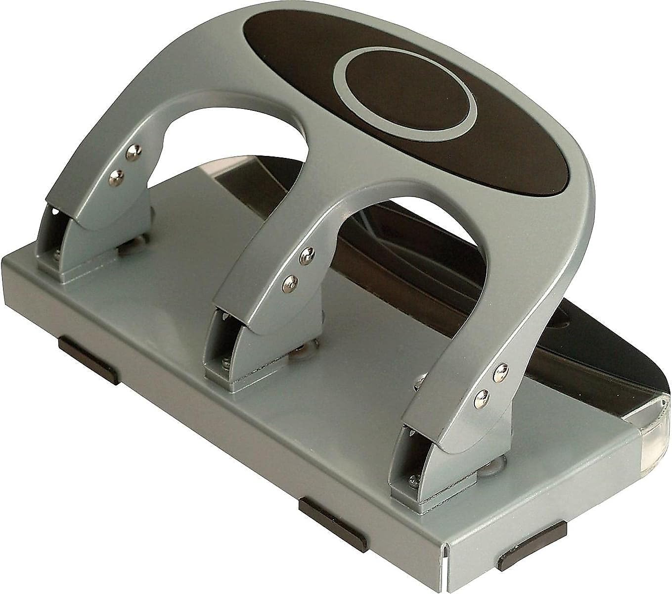 Office mate Heavy Duty 3 Hole Punch with Padded Handle, 40Sheet Capacity, Black